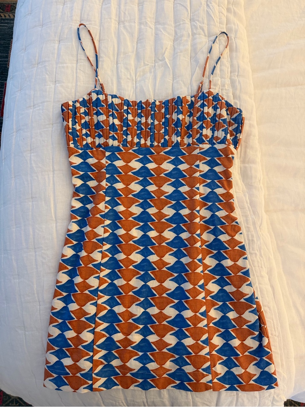 Anthro Geometric Print Spaghetti Strap Dress